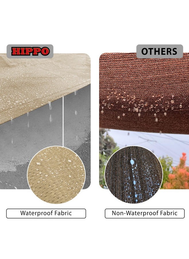 HIPPO Waterproof Shade Sail 9x10 FT 90% Sun Shade UV Block for Canopy Awning Outdoor Patio Car Parking Garden Pergola Balcony Tent Terrace (Lime-Grass)