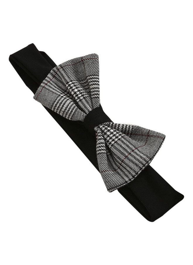 Hopscotch Girls Plaid Print Slim Fit BlouseSkirt Set In Black Color for Ages 5-6 Years