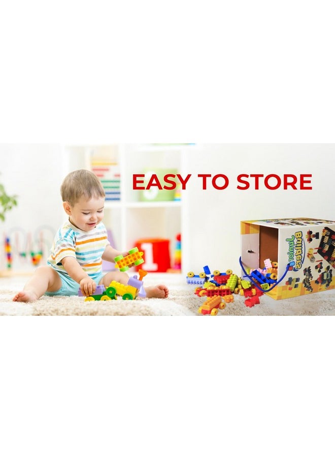 EKTA Junior Builders Building Blocks Set-3, Building Blocks for Kids, Block Game for Kids - 230 Pieces
