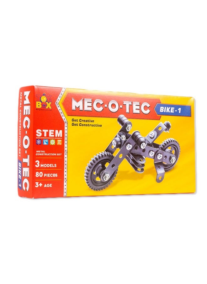 TOYZTREND MEC - O - Tec Bike 1 Metal Construction Toy, Building Blocks, Educational Toys for 6+ yrs Boys and Girls, Multicolor