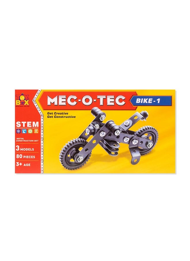 TOYZTREND MEC - O - Tec Bike 1 Metal Construction Toy, Building Blocks, Educational Toys for 6+ yrs Boys and Girls, Multicolor