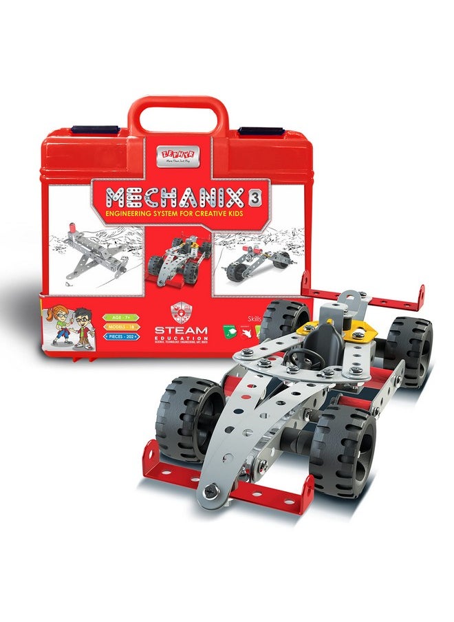 Mechanix-3 Smart Bag STEM Toy, Building and Construction Set for Boys and Girls Age 7+ Years