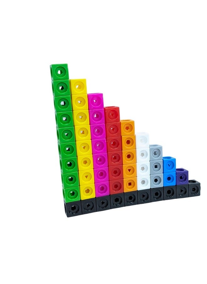 StepsToDo Pack 100 Maths Cubes in 5 Colours. Math Teaching Aid. 2CM Size. Interlocking Counting Cubes. Linking Cubes. Snap Cubes. with Activity Booklet