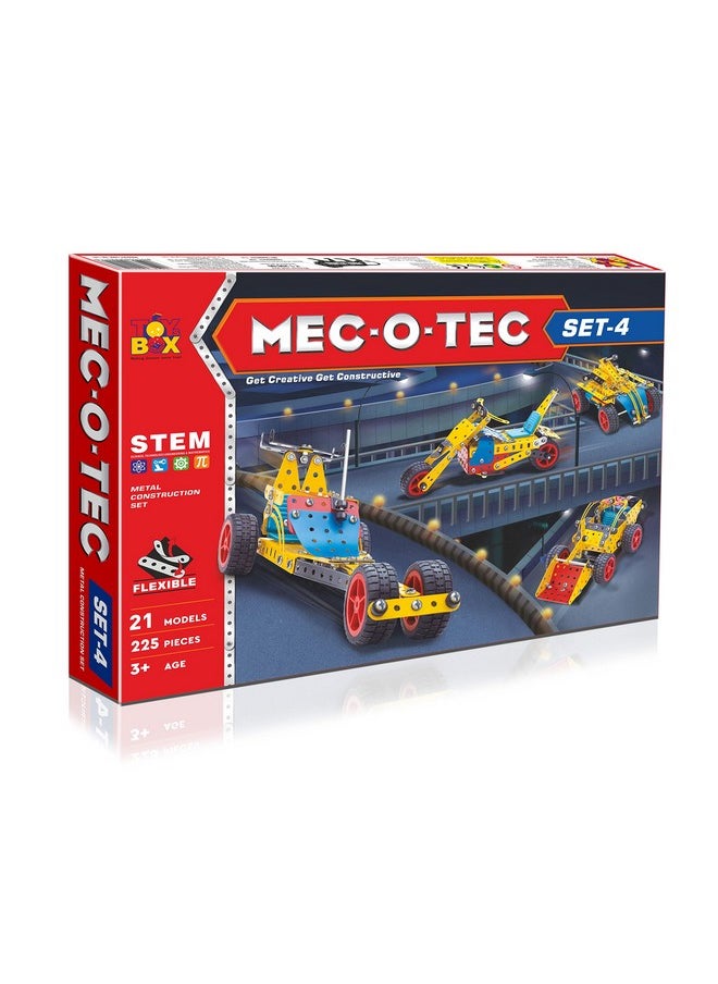 Toysbox MEC - O - Tec Set 4 Metal Construction Toy, Building Blocks, Educational Toys for 6+ yrs Boys and Girls, Multicolor