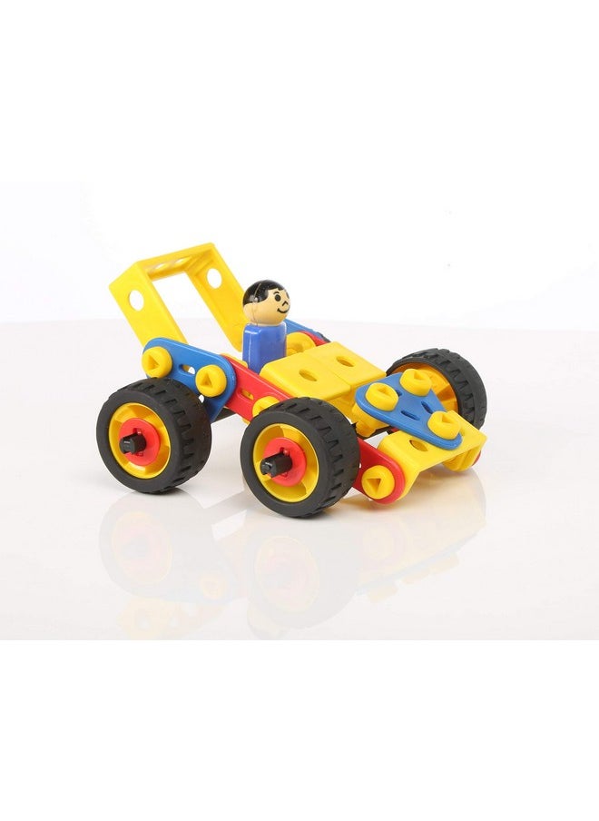 Plastic Mechanix Cars-3, STEAM Educational Toy, Building and Construction Set for Boys And Girls Age 7 yrs+