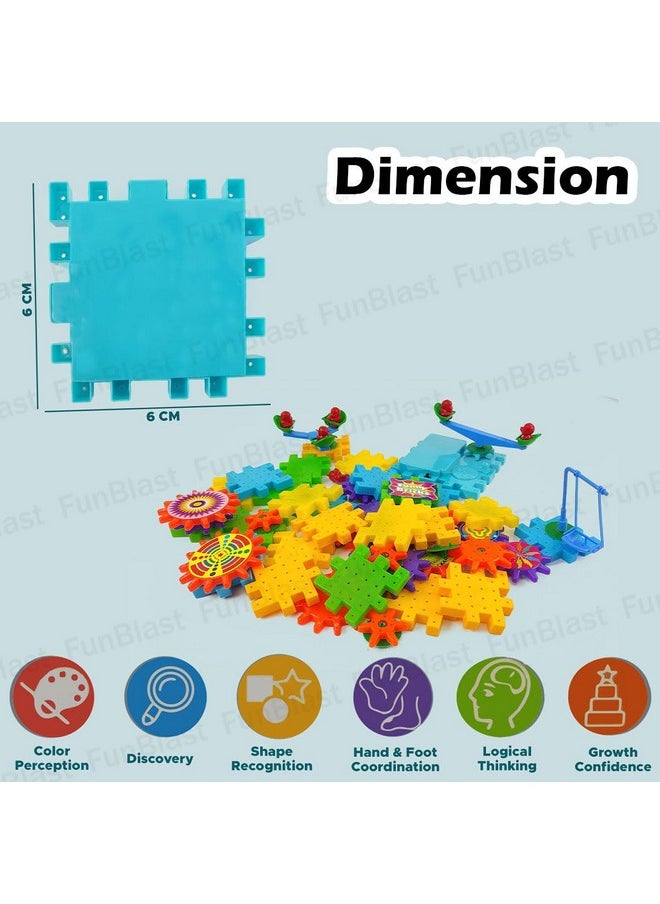 FunBlast Magical Blocks, Magical Building Blocks 3D Magic Play Stacking Set DIY for Brain Development Educational, Learning & Educational Building Blocks for Kids (Set of 81 Pcs), Multi Color