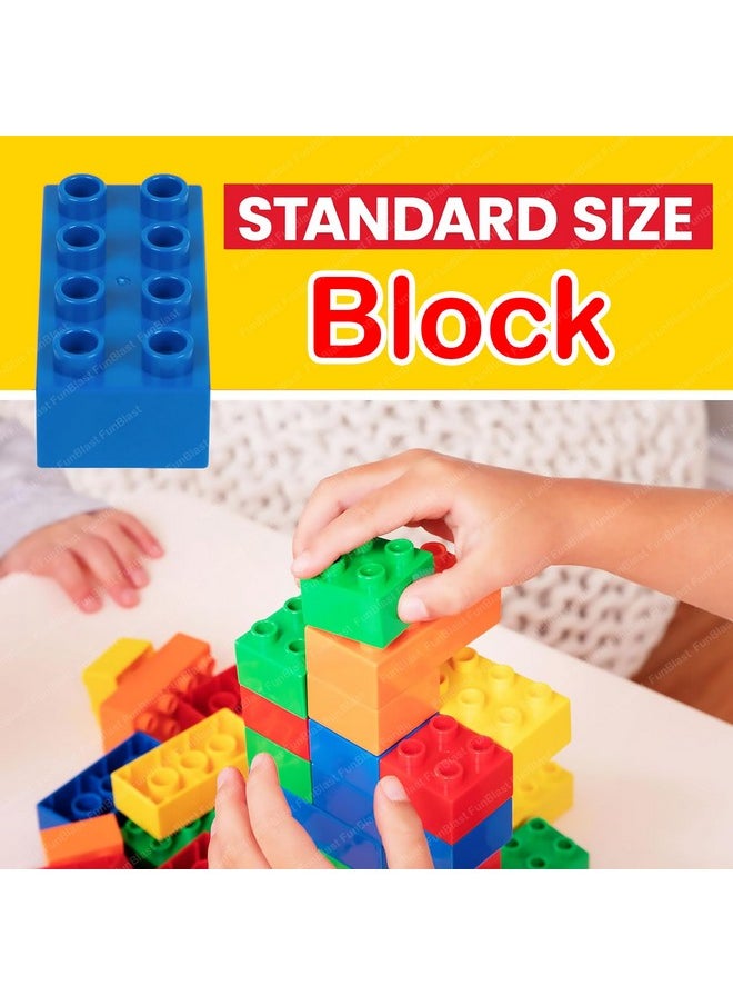 FunBlast Building Blocks for Kids - DIY Plastic Building Blocks for Kids Puzzle Games for Kids, Toys for Children Educational & Learning Toy for 3+ Years Kids, Girls & Boys (40 Pcs-Multicolor)