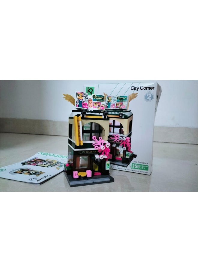 QMAN Building Blocks Sets for Kids Girls Time Book Store | Building Set Toys Christmas Birthday Gift for Kids Age 6 to 12 and Up