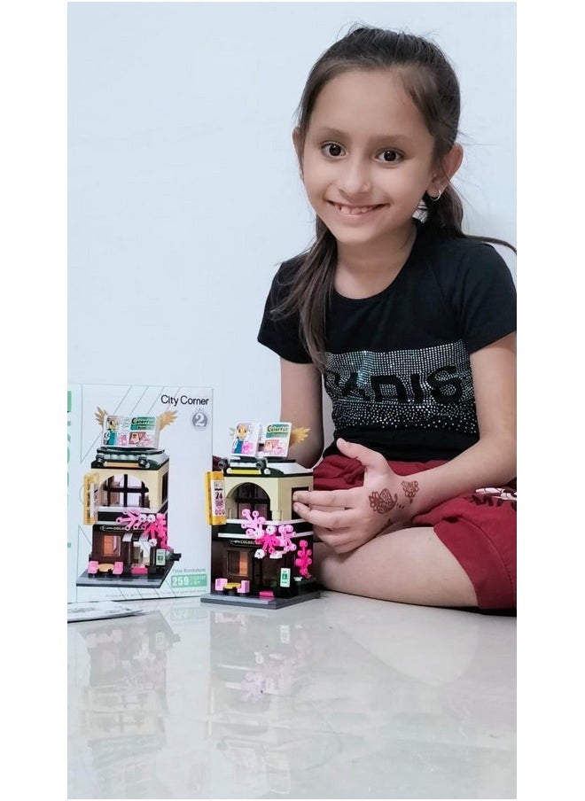 QMAN Building Blocks Sets for Kids Girls Time Book Store | Building Set Toys Christmas Birthday Gift for Kids Age 6 to 12 and Up