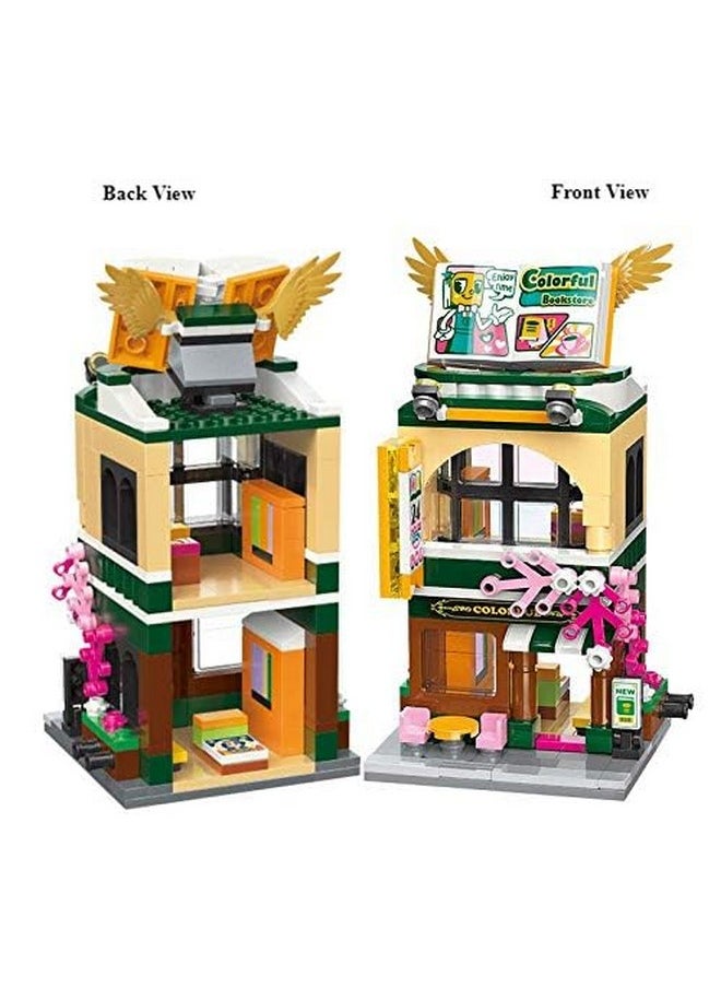 QMAN Building Blocks Sets for Kids Girls Time Book Store | Building Set Toys Christmas Birthday Gift for Kids Age 6 to 12 and Up