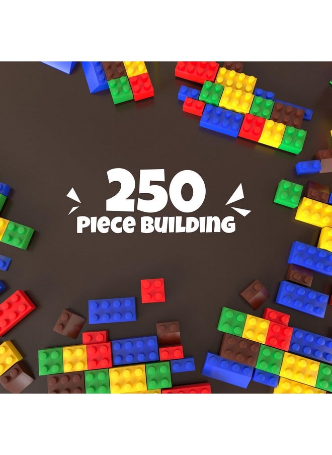 BAYBEE 250 Pcs Bricks Building Blocks for Kids | Creative Building Construction Learning Educational Toys for Children | Puzzle Block Games Toy | DIY Building Block Toys for Kids Boy Girls