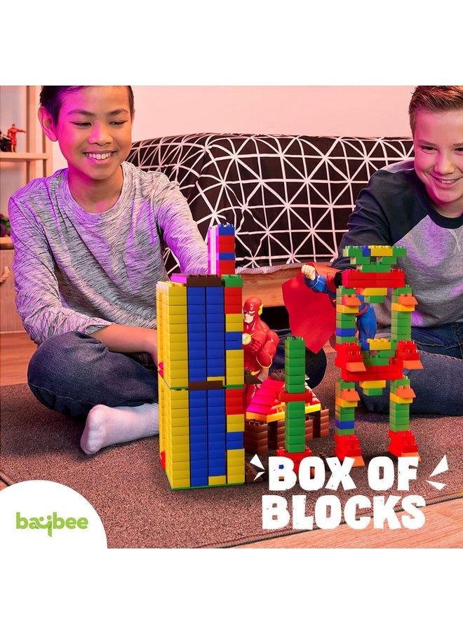 BAYBEE 250 Pcs Bricks Building Blocks for Kids | Creative Building Construction Learning Educational Toys for Children | Puzzle Block Games Toy | DIY Building Block Toys for Kids Boy Girls