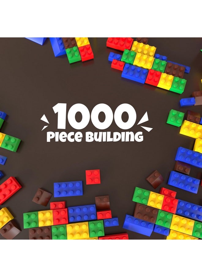 BAYBEE 1000 Pcs Bricks Building Blocks for Kids | Creative Building Construction Learning Educational Toys for Children | Puzzle Block Games Toy | DIY Building Block Toys for Kids Boy Girls