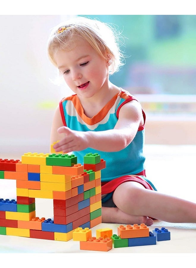 FunBlast DIY Plastic Small Size Building Blocks for Kids, 120+ Pcs Building Blocks Toy for Kids Puzzle Games for Kids - DIY Toys for Children Educational - (120+ Blocks with 22 Wheels)