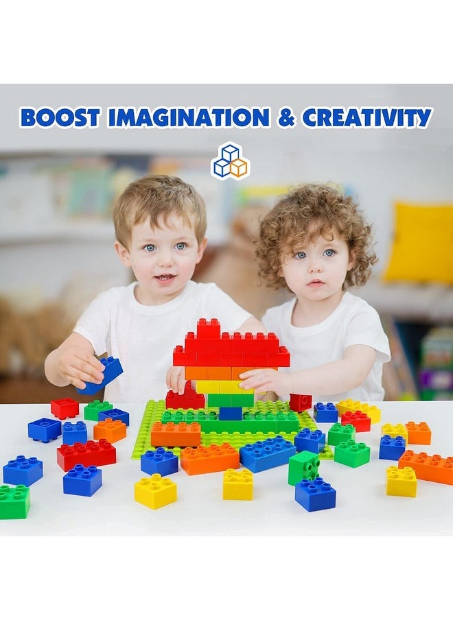 FunBlast DIY Plastic Small Size Building Blocks for Kids, 120+ Pcs Building Blocks Toy for Kids Puzzle Games for Kids - DIY Toys for Children Educational - (120+ Blocks with 22 Wheels)