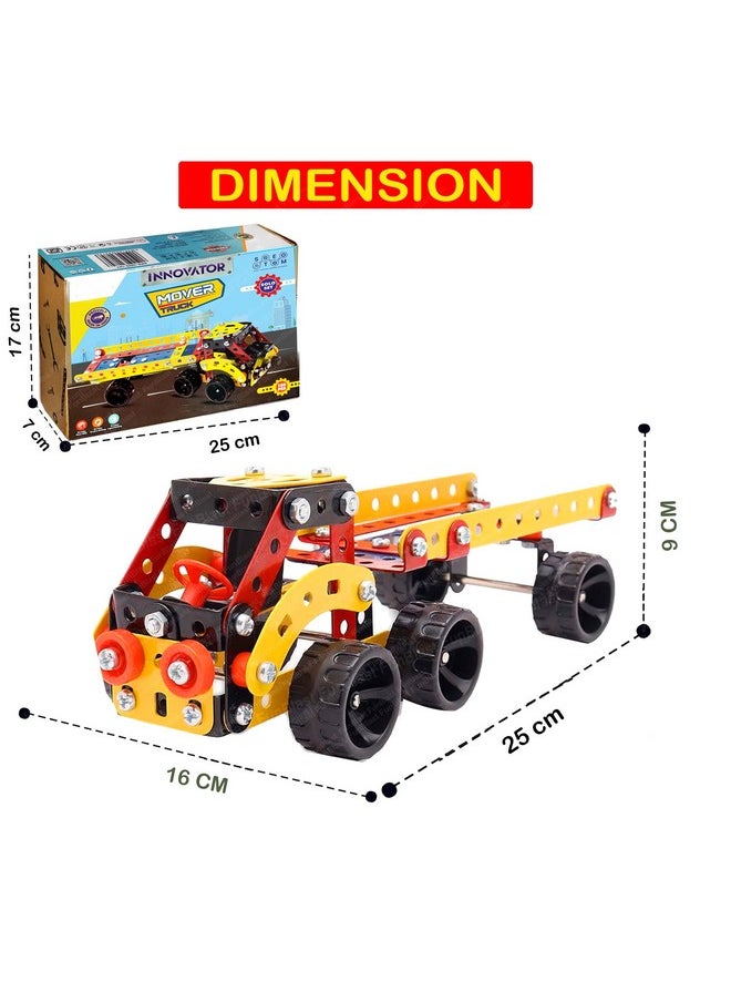 FunBlast DIY STEM Toys for Kids - Mover Truck Building Vehicle Play Set, Educational Blocks Building Toys for Kids, Boys, Car Assembly Toys for Kids with Screwdriver (156 Pieces)