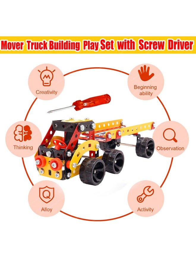FunBlast DIY STEM Toys for Kids - Mover Truck Building Vehicle Play Set, Educational Blocks Building Toys for Kids, Boys, Car Assembly Toys for Kids with Screwdriver (156 Pieces)