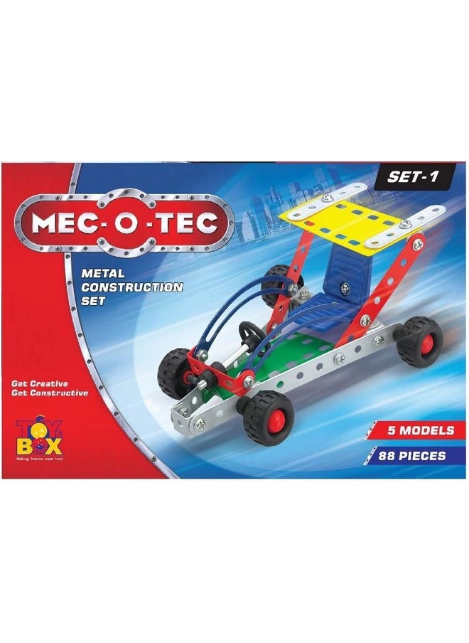 TOYZTREND Toysbox MEC - O - Tec Set 1 Metal Construction Toy, Building Blocks, Educational Toys for 6+ yrs Boys and Girls, Multicolor