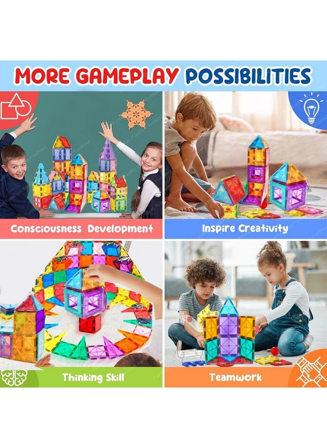 FunBlast Magnetic Blocks for Kids, 26 Pcs Magnetic Tiles Assembling & Construction Toys for Kids, DIY Educational STEM Toy for 3+ Years Kids, Boys, Girls, Learning Toys & Games (Multicolor)