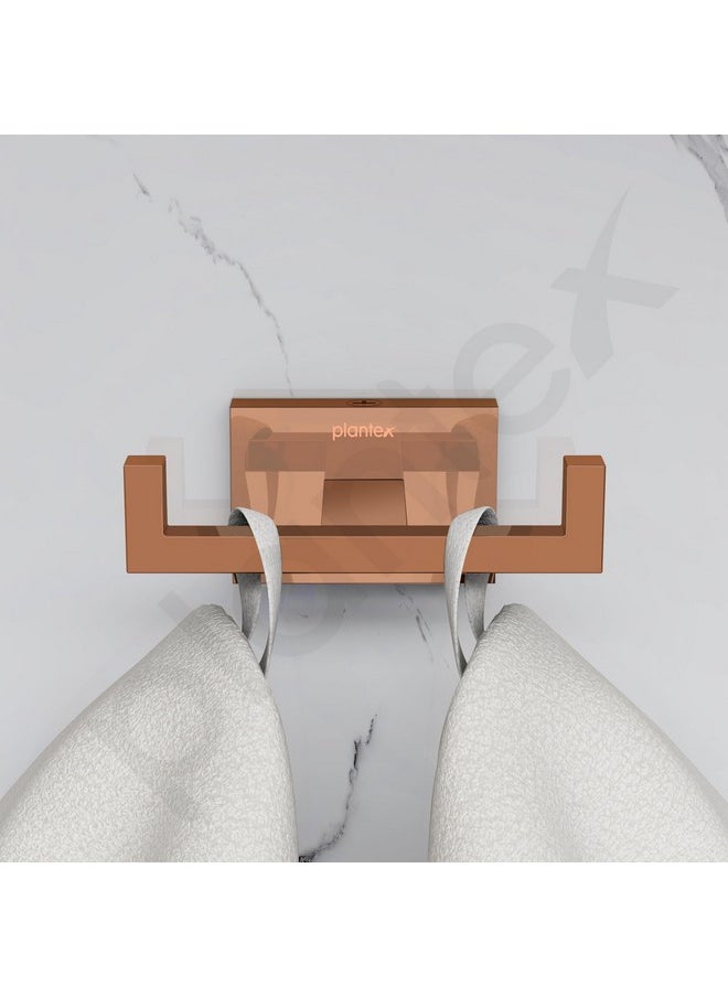Plantex 304 Grade Stainless Steel Hooks for Hanging Clothes/Hanger for Bathroom/Hooks for Wall/Hooks/Bathroom Accessories - Benz (Rose Gold)