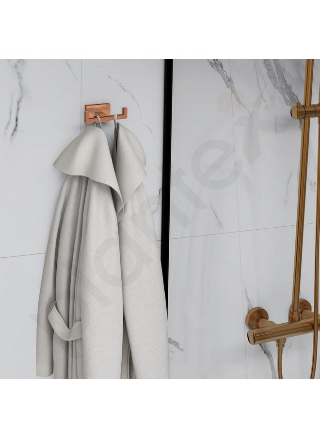 Plantex 304 Grade Stainless Steel Hooks for Hanging Clothes/Hanger for Bathroom/Hooks for Wall/Hooks/Bathroom Accessories - Benz (Rose Gold)