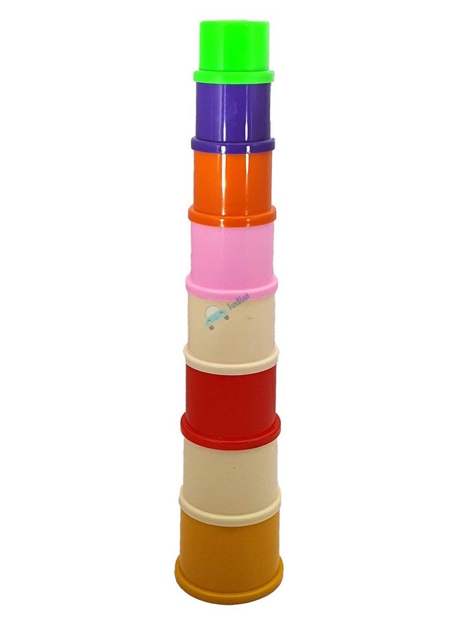 FunBlast Stacking Drum Toy with DIY Studlink Block Games for Kids Learning Toy for Kids - (20 Pcs Blocks)
