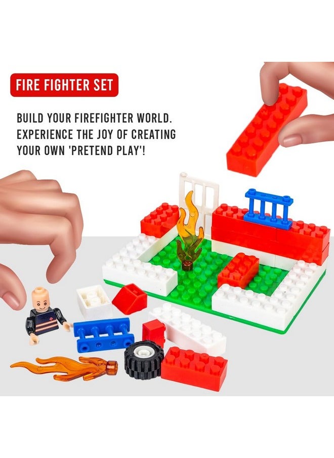 TOYZTREND Maharaja Fire Fighter Building Blocks Construction Set with 260+ Interlocking Pieces for Kids 5+ Years