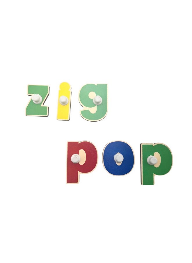 Skillofun's Wooden Lowercase Alphabet Shape Tray with Knobs | Develops Fine Motor Skills, Learn Alphabet Fast, 100% Non-Toxic, Child-Safe, Self-Corrective Design.