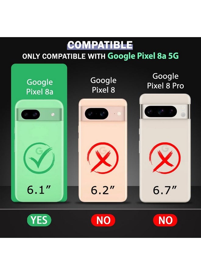 TheGiftKart Back Cover Case for Google Pixel 8A | Slim & Lightweight | Ultra-Premium Design | Camera Protection Bump | Fabric Texture Case Cover for Google Pixel 8A (PC & TPU, Black)