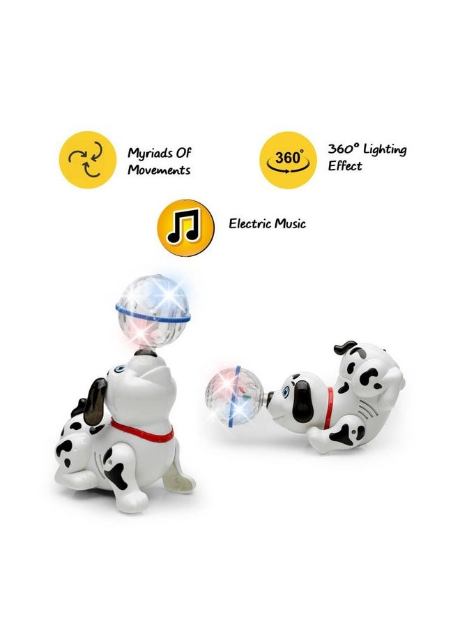 Gooyo 360 ° Rotating Dancing Dog Toy with LED Flashing Lights & Dynamic Sound for Kids