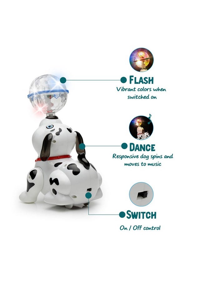 Gooyo 360 ° Rotating Dancing Dog Toy with LED Flashing Lights & Dynamic Sound for Kids