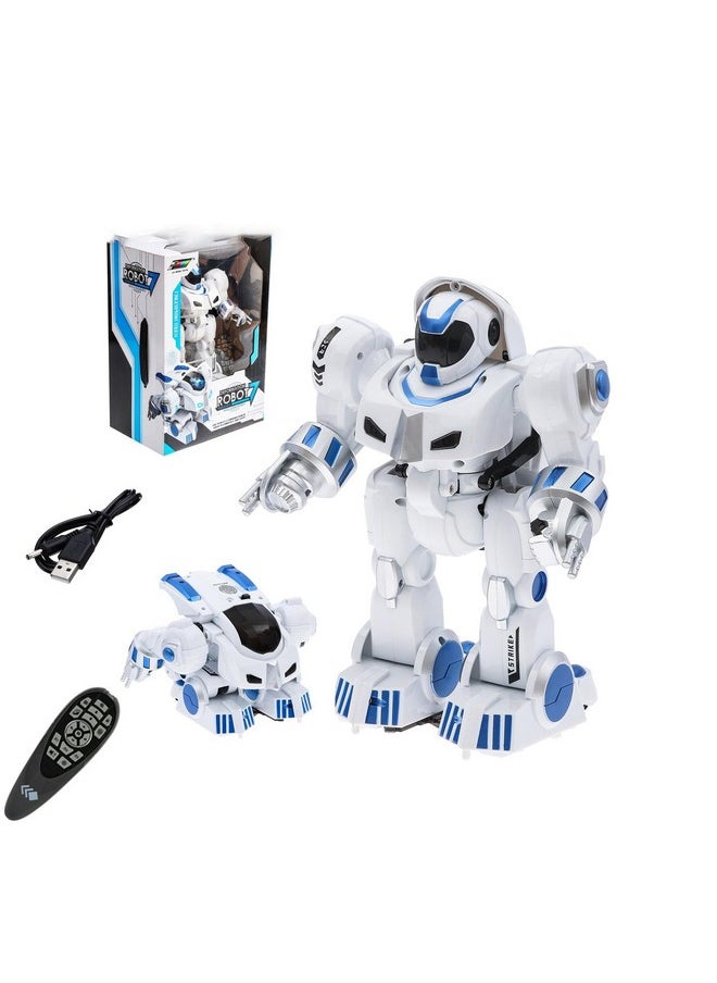 Magicwand R/C Rechargeable 2-in-1 FingerTouch Deformation Gesture Sensing,Intelligent Programmable Smart Robot for Kids【White】【Pack of 1】