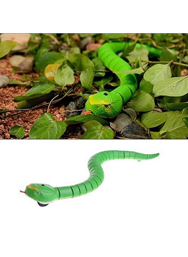 Kiditos R/C Snake Toy Rechargeable, Realistic 16 Inches Long Egg-Shaped Infrared Remote Control Toy, Green