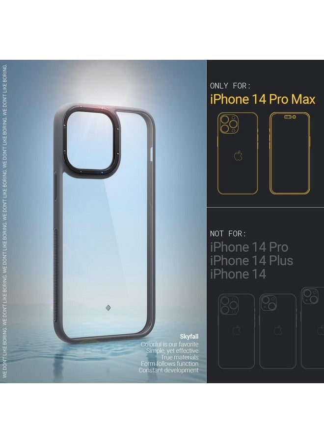 CASEOLOGY by Spigen Skyfall Back Cover Case Compatible For iPhone 14 Pro Max (TPU and Polycarbonate | Matte Black| Grey)