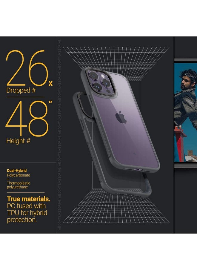 CASEOLOGY by Spigen Skyfall Back Cover Case Compatible For iPhone 14 Pro Max (TPU and Polycarbonate | Matte Black| Grey)