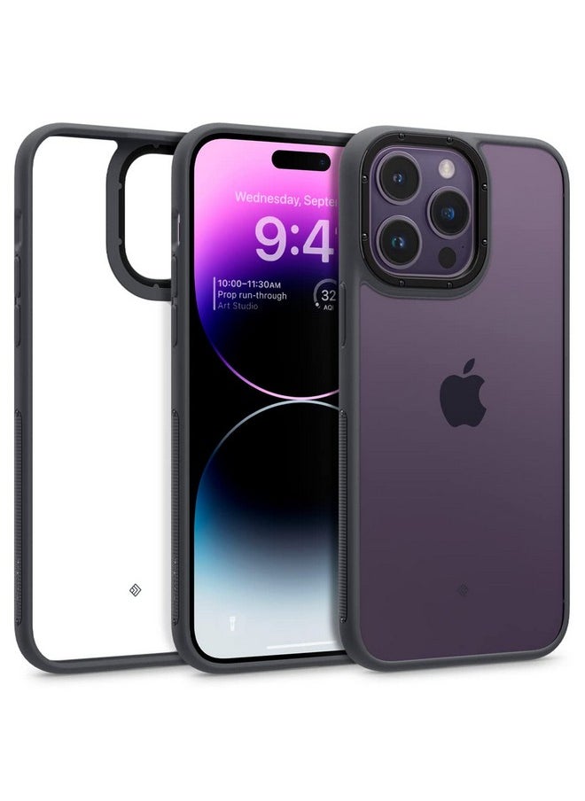 CASEOLOGY by Spigen Skyfall Back Cover Case Compatible For iPhone 14 Pro Max (TPU and Polycarbonate | Matte Black| Grey)