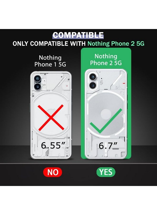 TheGiftKart Ultra-Hybrid Crystal Clear Back Cover Case for Nothing Phone 2 (Slim Fit Shockproof Design | Camera Protection Bump | Transparent Back Cover for Nothing Phone 2 | PC, TPU | Black Bumper)