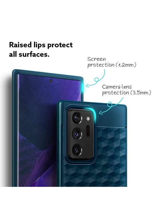 CASEOLOGY by Spigen Parallax Back Cover Case Compatible with Samsung Galaxy Note 20 Ultra (TPU and PC | Aqua Green)