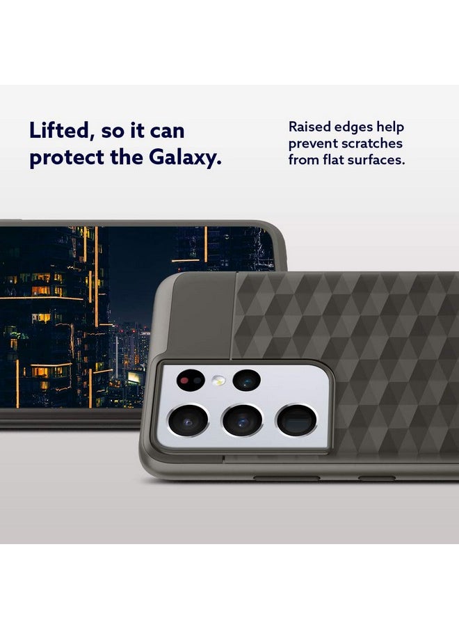 CASEOLOGY by Spigen Parallax Back Cover Case Compatible with Galaxy S21 Ultra (TPU and PC | Ash Gray)
