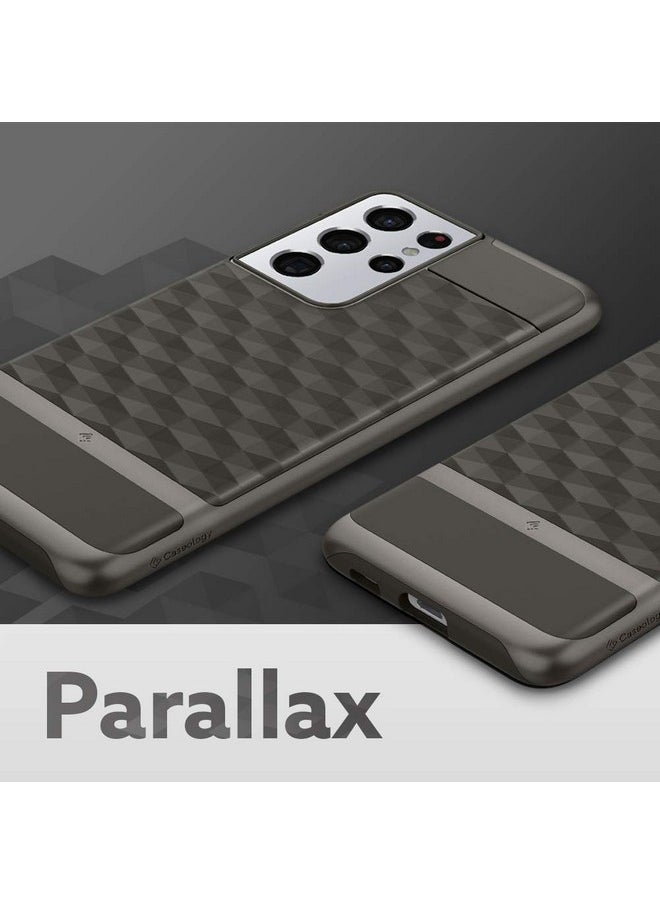 CASEOLOGY by Spigen Parallax Back Cover Case Compatible with Galaxy S21 Ultra (TPU and PC | Ash Gray)
