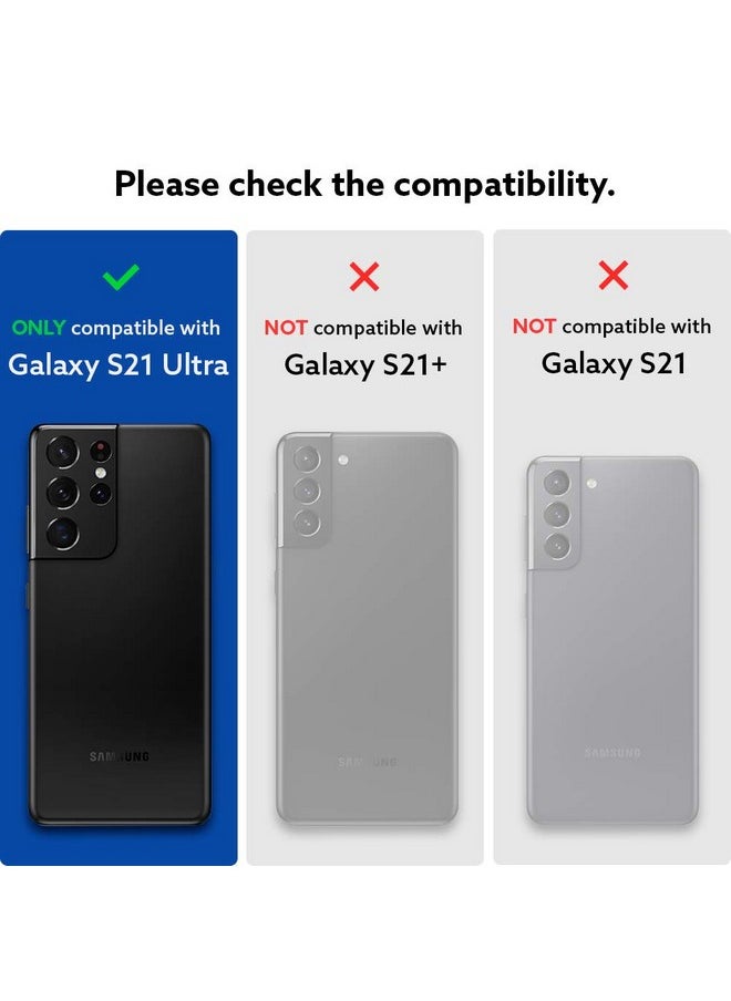 CASEOLOGY by Spigen Parallax Back Cover Case Compatible with Galaxy S21 Ultra (TPU and PC | Ash Gray)