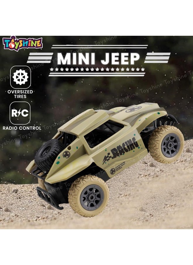 Toyshine 1:20 Scale Remote Control Rechargeable 2.4Ghz High-Speed All Terrain Mud Slinger Mini Jeep Anti-Collision and Anti-Drop Monster RC Car for Kids 5+, Multi