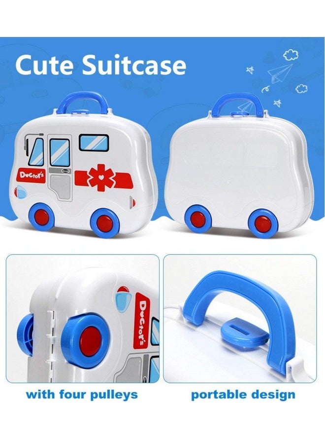 FunBlast Doctor Set for Kids - Doctor Kit Toy with Carry Case - Pretend Play Toys for 3+ Kids Girls, Boys Role Play Toys for Kids - Multicolor; (14 Pcs & Sticker)