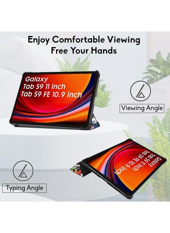 Robustrion Cover for Samsung Tab S9 Cover Case 11 inch, Flip Stand Back Case Cover for Samsung Galaxy Tab S9 Tablet Cover 11 inch [Supports Auto Sleep Wake] - Hippy