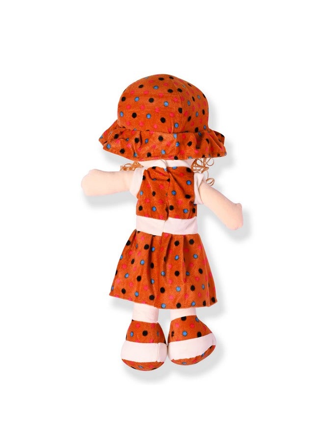 Besties Big Size Beautiful Looking Super Soft 100cm Stuffed Girl Curly Doll-Polyfill Washable Cuddly Soft Plush Toy-Helps to Learn Role Play-100% Safe for Kids (100cm, Red)
