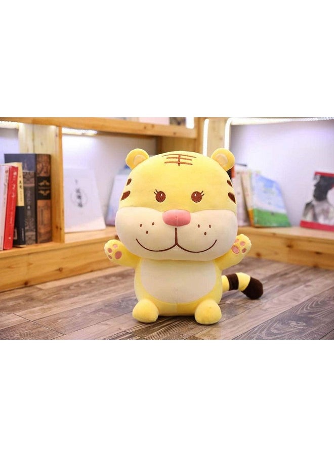 BESTIES Ball Soft Toy Stuffed Plush Ball & Baby Tiger Kids Birthday Gift 25 cm (1234) Baby Tiger Yellow Stuffed Soft Toy Plush for Kids Baby Boy Girl Birthday (54cm) (Ball + Yellow Baby Tiger)
