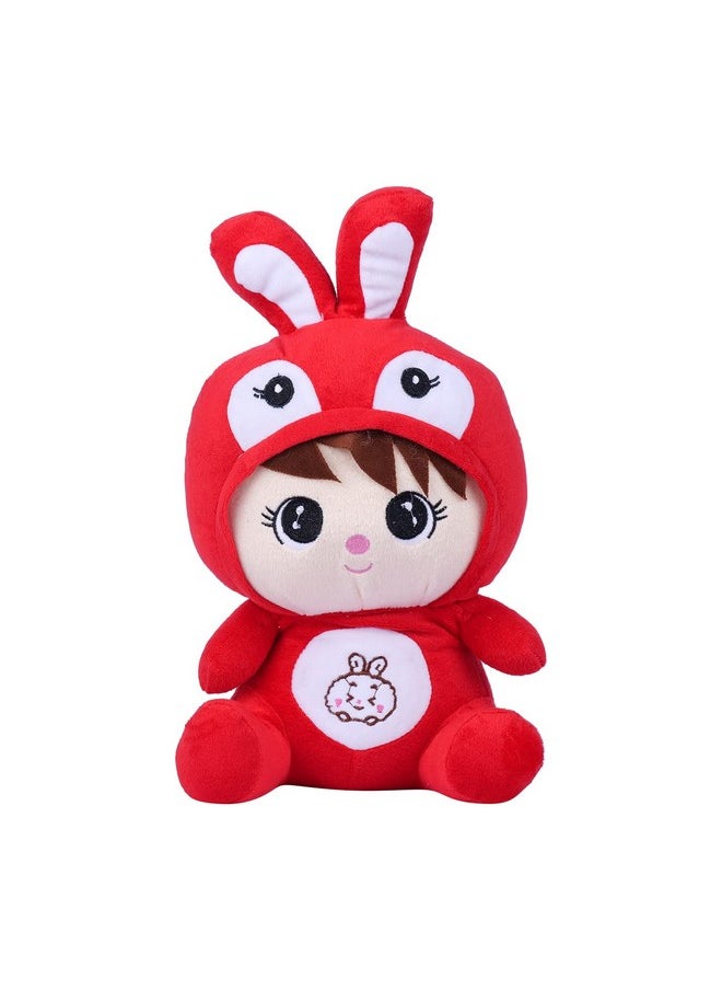 Besties Ball Soft Toy Stuffed Plush Ball Kids Birthday Gift 25 cm (1234)&Besties Red Rabbit Doll Stuffed Soft Toy Plush for Kids Baby Boy Girl Birthday (Ball + Red Doll Rabbit)