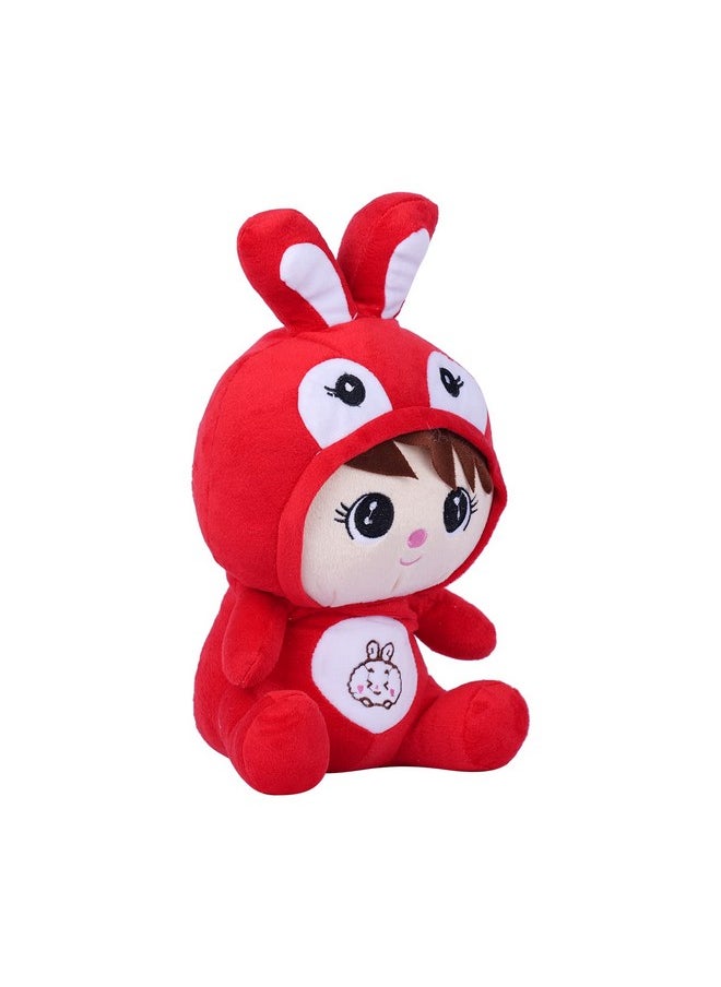 Besties Ball Soft Toy Stuffed Plush Ball Kids Birthday Gift 25 cm (1234)&Besties Red Rabbit Doll Stuffed Soft Toy Plush for Kids Baby Boy Girl Birthday (Ball + Red Doll Rabbit)