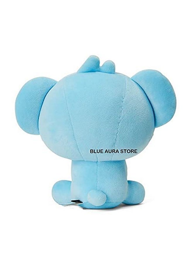 Blue Aura BTS Plushies Toy Koya 19CM Big Size BT21 Sitting Stuffed Plush Soft Toy (Koya19cm Plush)