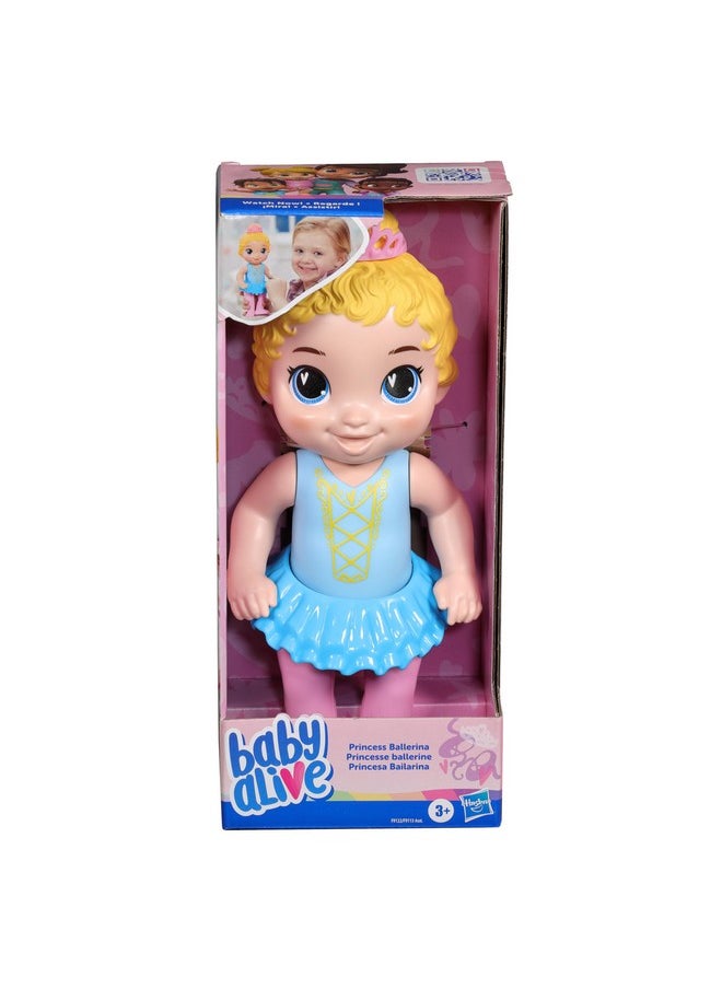 Baby Alive Princess Ballerina Blonde Hair Baby Doll, Toys for 3 Year Old Up, 10.25 Inches/26 Centimeters